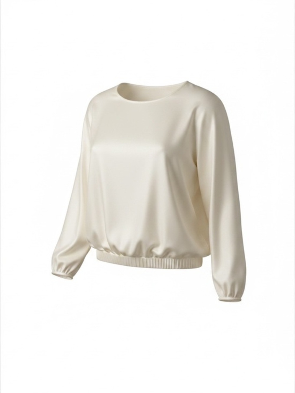 Madewell Satin Long Sleeve Blouse Size 6 NWT Ivory/Cream